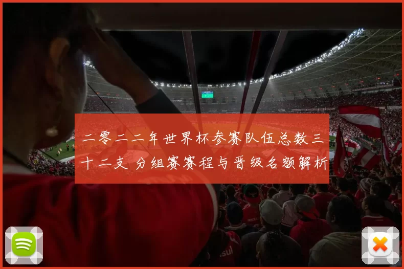 二零二二年世界杯参赛队伍总数三十二支 分组赛赛程与晋级名额解析